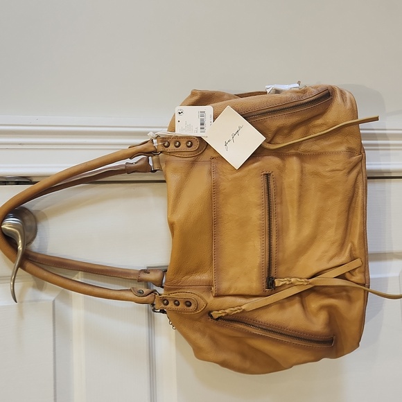 Free People We The Free Emerson Tote Bag New With Tags Butter Gold - Picture 3 of 6
